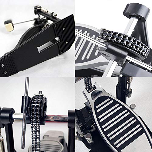 Bass drum pedal, load-bearing double-chain drum single step on hammer, step on hammer jazz drum pedal, step on mallet musical instrument accessories