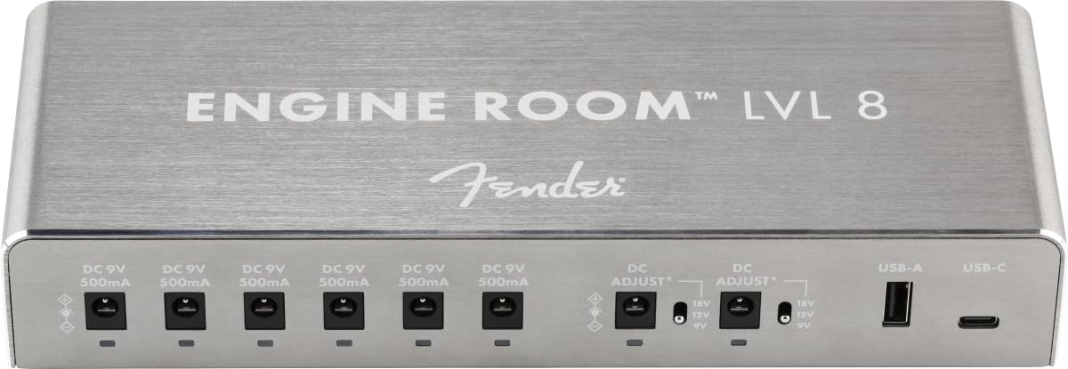 Fender »ENGINE ROOM LVL8 POWER SUPPLY« Alimentazione centrale per i pedali effetti - 6x 9V/DC 500mA / 2x 9V/12V/18V (commutabile)