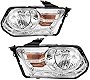 JSBOYAT Headlight Assembly Replacement for 2010-2014 Ford Mustang Driver and Passenger Side (Chrome Housing)