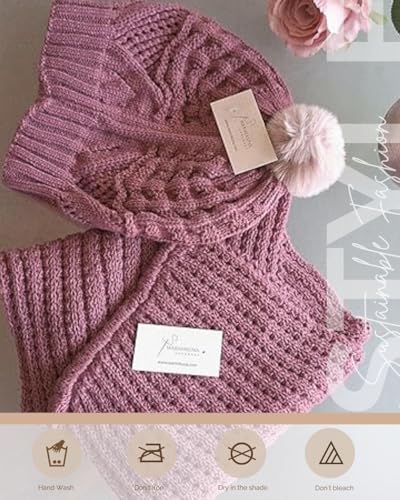 Women’s Winter Knitted Hat and Scarf Set – Handmade Wool – Soft, Warm, Chunky Knit for Fall & Winter2