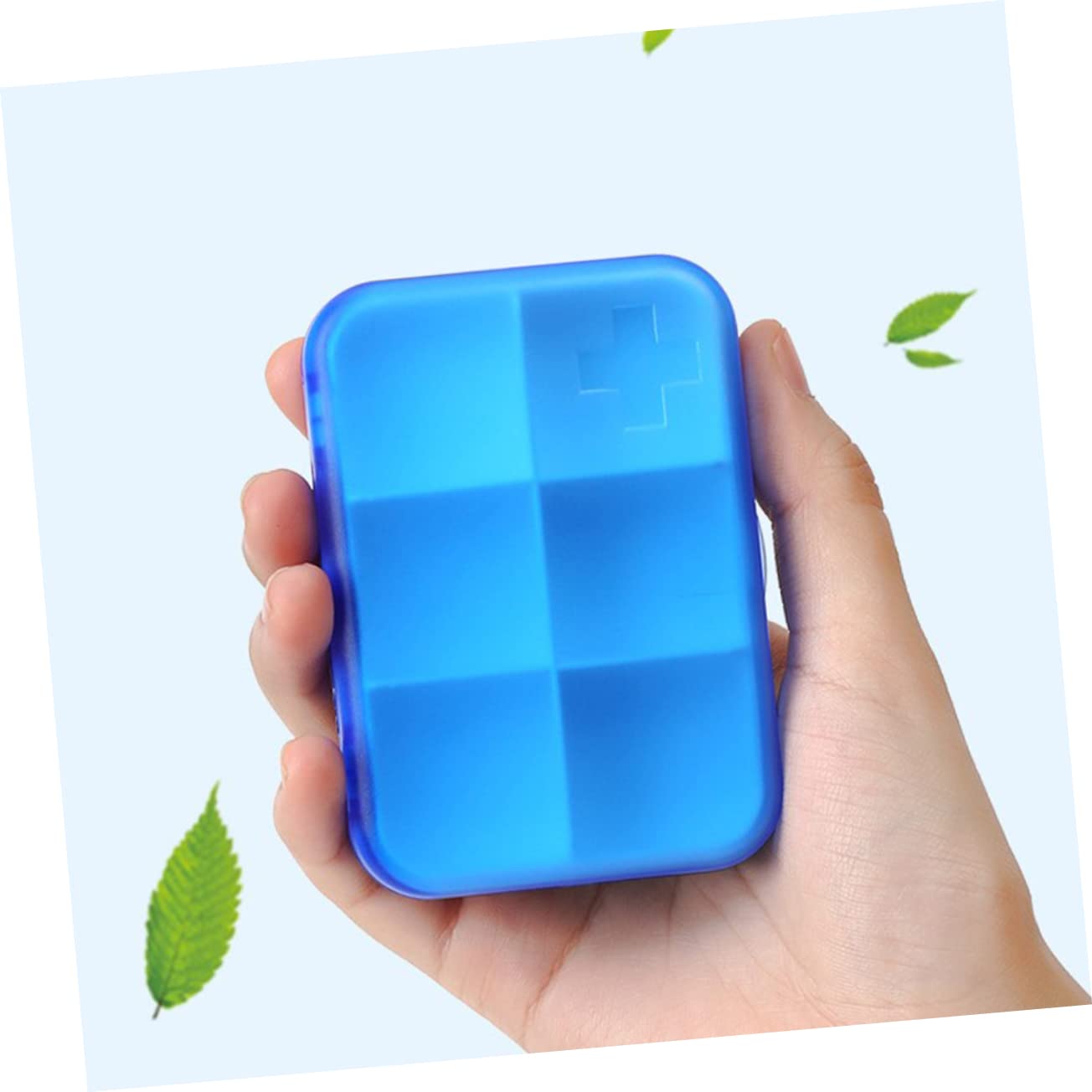 Tragbare Reise Pillenbox mit 7 Ebenen und 42 Fächern Blau | Abs und Pp, Schubladenstruktur mit Herausnehmbaren Einsätzen, für Kapseln und Tabletten