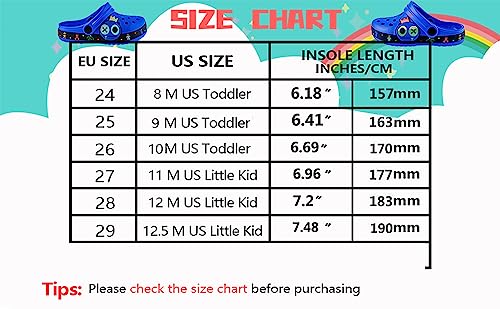 Qegtidv Boys Girls Clogs Kids Cute Cartoon Garden Clogs Toddler Non-Slip Breathable Slide Sandals Beach Pool Slippers 10 Toddler Black #TOP5
