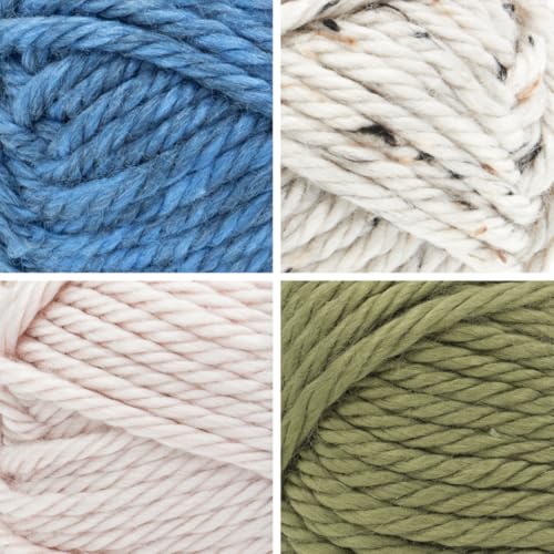 Image of Lion Brand Yarn, Hometown Super Bulky Yarn, Lakehouse Pack, 4 Skeins