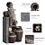 USSerenaY 5-Tiers Garden Fountains Outdoor W/LED Light Modern Waterfall Floor-Standing Cascading Water Feature for Patio Deck, Porch, Yard Decor (Grey)