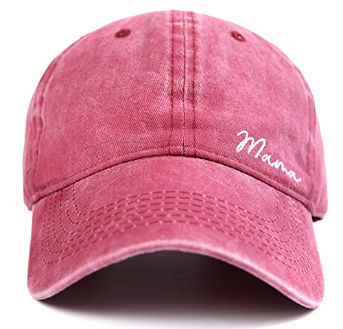 Lichfamy Mama Hat For Women, Fun Dad Hat, Cute Mom Hat, Gift For Mom Baseball Caps - Red #TOP1