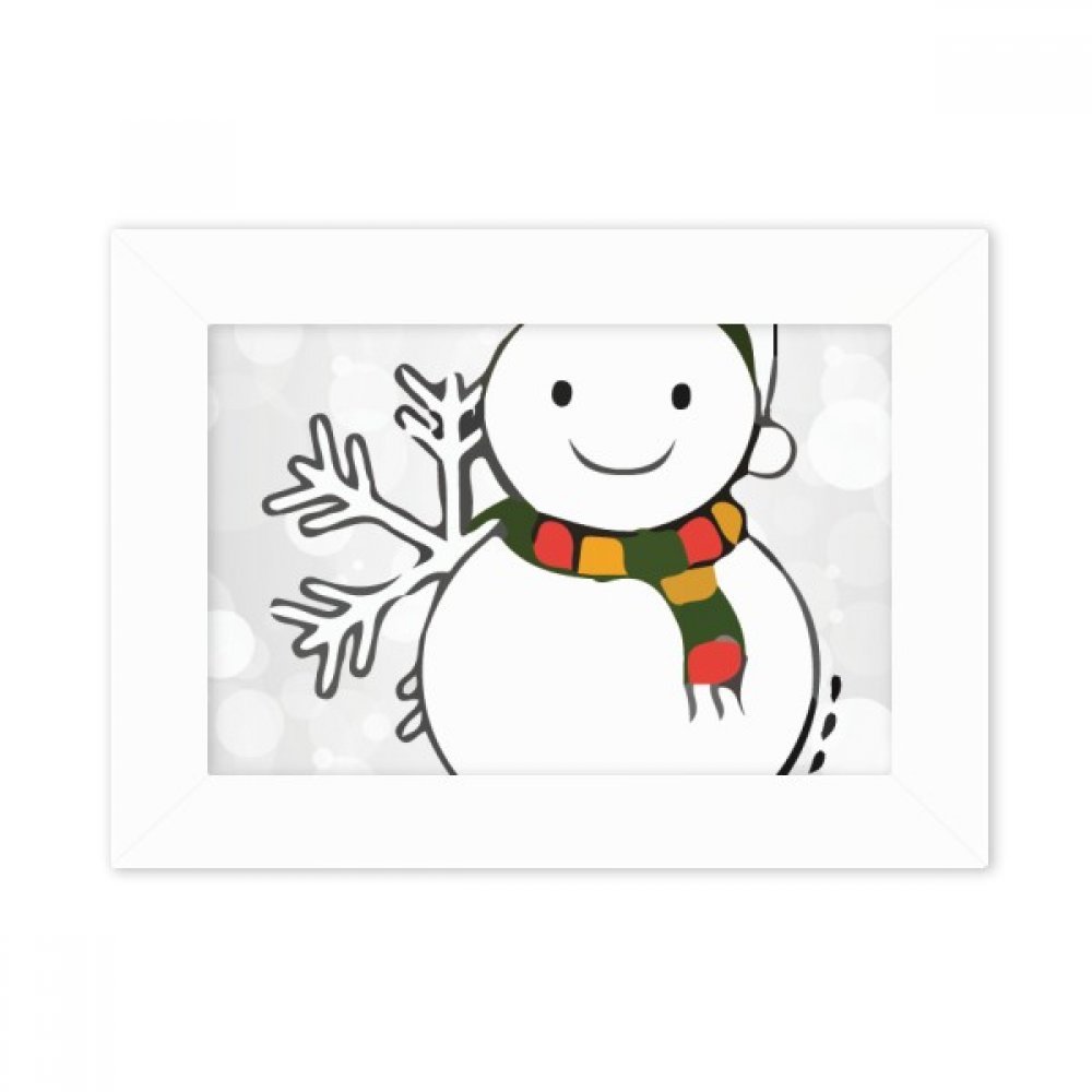Illustration meteo bonhomme de neige cadre photo salon deco de table chaleureuse