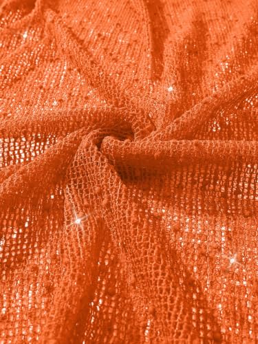 Image of Lilosy Sexy Crochet Sheer Kaftan Caftan Beach Dress Bathing Suit Swim Coverup Summer Vacation Outfits One Piece