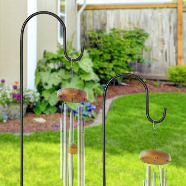 Panacea Single Shepherd Hooks, Black, 3'H, Pack of 2