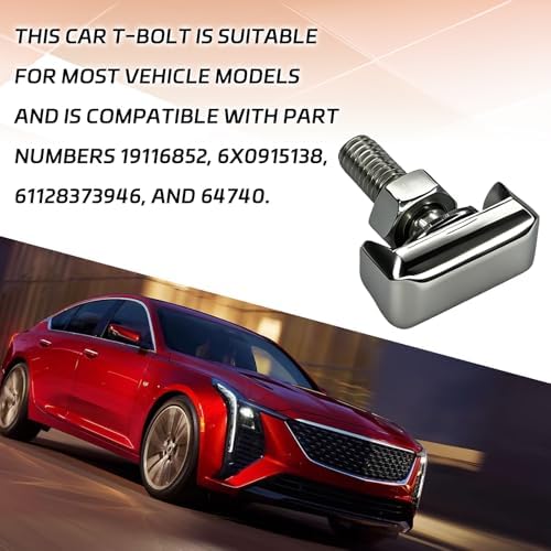 ESWW Battery Terminal Bolt, Battery Terminal T-Bolt and Nuts Kit, Stainless Steel Battery Bolts Cable Extender Tensioner Screw Nut Automotive Replacement 64740 19116852 6x0-915-138 61128373946(4PCS) - 5