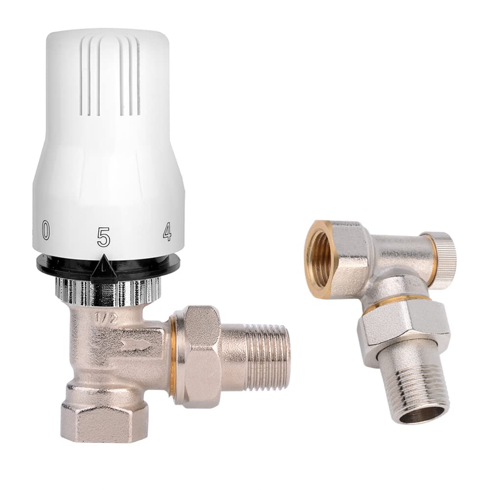 Set Per Collegamento Radiatore Con Termostato Accessori Riscaldamento 50mm Attacco A Muro Ad Angolo E Forma Di Passaggio Antracite 84760020 - Foto 6