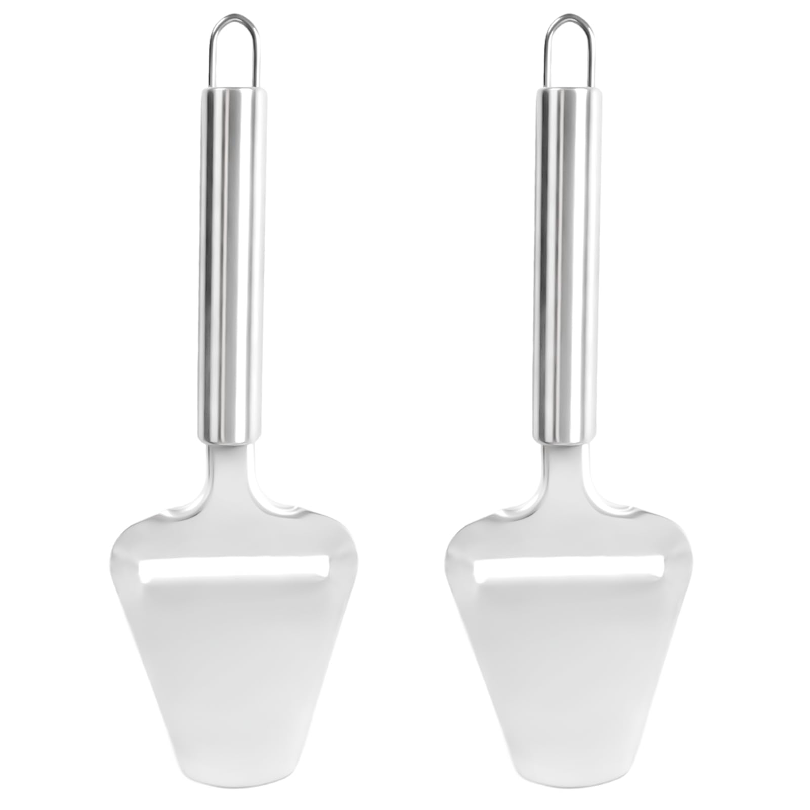2Pcs Cheese Slicer, Cheese Cutter, Manual Cheese Slicers for Block Cheese, Oval Handled Stainless Steel Cheese Planer for Home Kitchen Tool