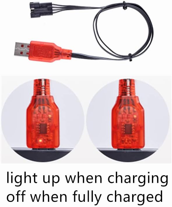 Miniatura 5 de CBB Batería recargable de iones de litio de 7.4 V 600 mAh con enchufe SM-4P y cable de cargador para pistolas de aire comprimido