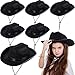 Hercicy 6 Pack Kids Cowboy Hat Western Hat Cowgirl Hat Cowboy Hat for Boys Kids Girls Dress Costume Clothes, Party Supplies (Black)