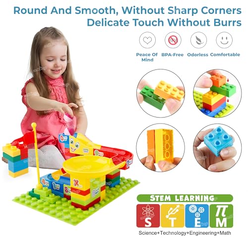Image of Zest 4 Toyz 66 pcs Building Blocks for Kids Construction Toy with Slide Set Educational Learning and Early Development Toy