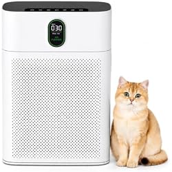 Air Purifiers for Large Room up to 3000 Sq Ft, Honeyuan H13 True HEPA Air Purifier for Pets & Home with PM2.5 Display, Dual-Side Air Intake, 22dB Quiet, Child Lock, HY4866
