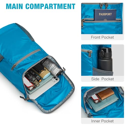 Image of G4Free Lightweight Packable Hiking Backpack for Men Women Small Hiking Daypacks Foldable Shoulder Pack Casual Outdoor Bag 11L