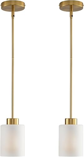 Miniatura 12 de Lámpara Colgante Moderna Negra Estilo Granja con Pantalla de Vidrio, Iluminación Colgante Industrial, Lámparas Colgantes Ajustables, Iluminación 1