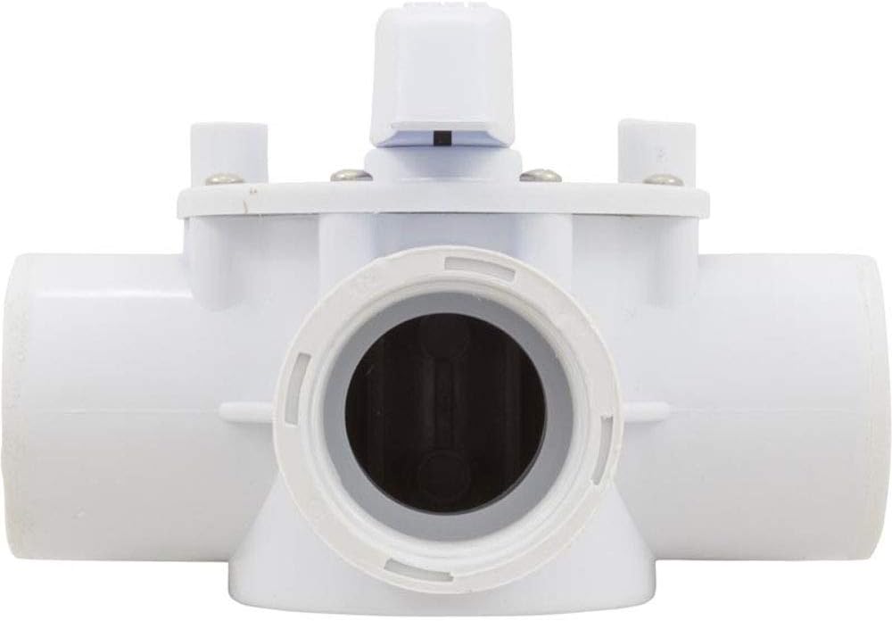 Champlain Plastics Diverter Valve, Olympic, 1-1/2"FPT, 3-Way, White