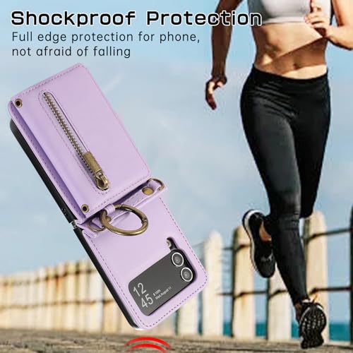 Coque Galaxy Z Flip 4 Asuwish ZHKLLB US Violet rigide pour clapet