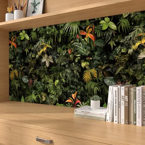 Papier peint botanique foncé imperméable et lavable motif tropical - 7