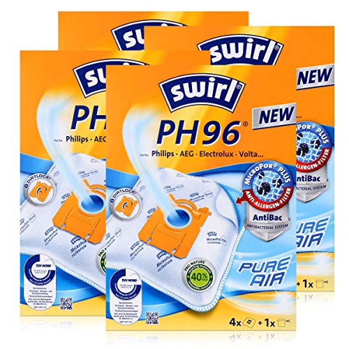 Preisvergleich Produktbild 4 x Swirl PH 96 Plus AirSpace StaubsaugerbeutelStaubbeutel Microvlies