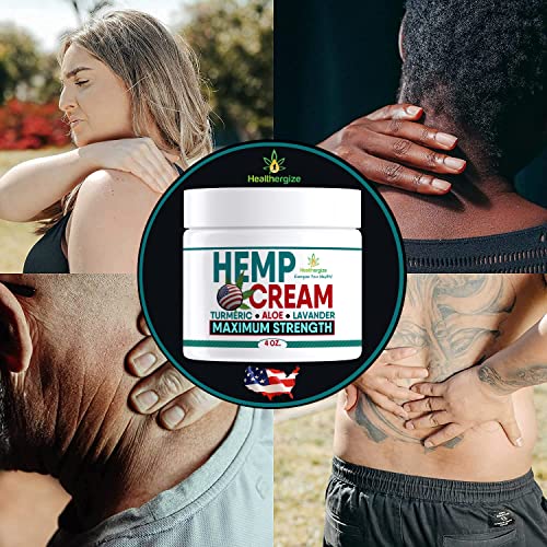 Healthergize Hemp Cream-Made In USA-Natural Hemp For Discomfort In Knees, Back, Joint, Muscle, Nerve-Inflammation Relief… - Image 8