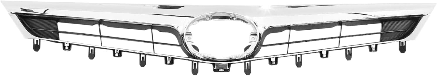 YLT AUTO Front Bumper Lower Grille Guard Black Front Hood Air Intake with Chrome Trim for 2013 2014 2015 Toyota Avalon