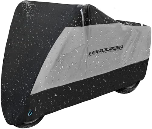 Miniatura 3 de HEROBIKER Funda para motocicleta, funda de refugio para motocicleta, impermeable, a prueba de polvo, protección solar, para interiores y exteriores,