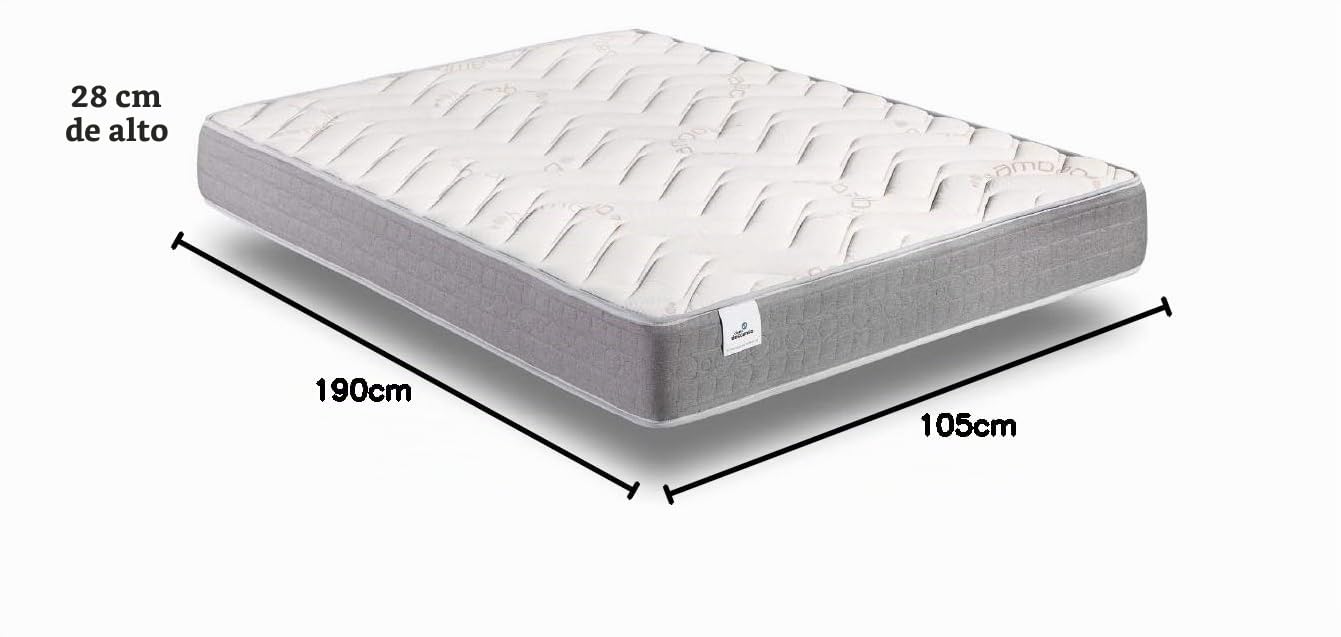 ZZ DON DESCANSO TALAIA Colchón Viscoelástico, Espuma, Altura ± 26cm, 105x190 cm