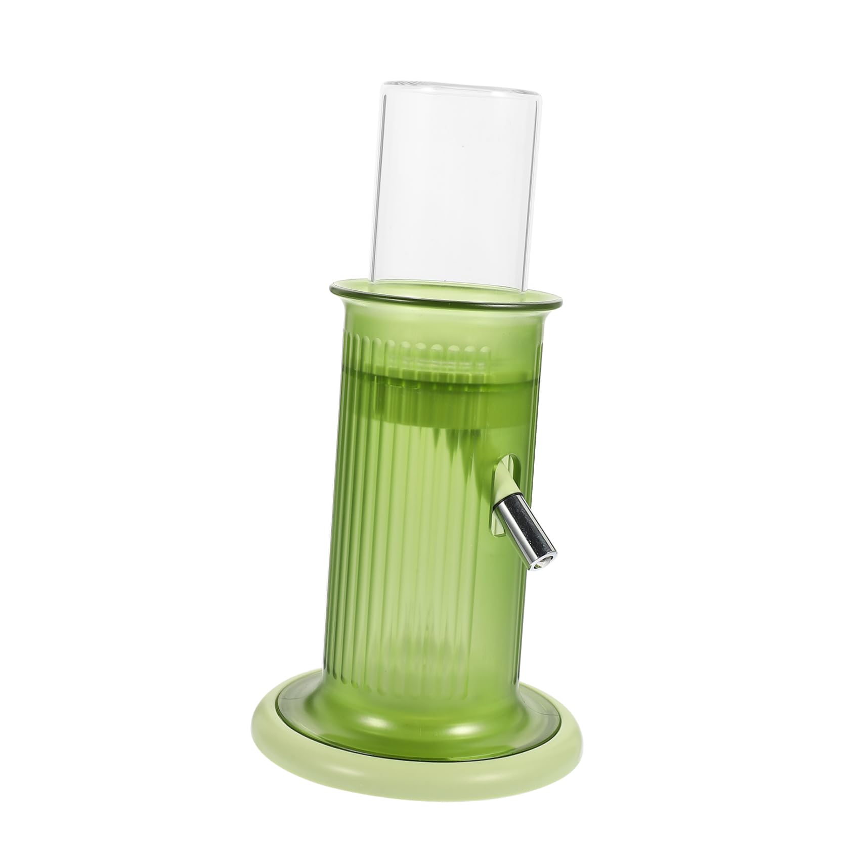 Distributeur d'eau Automatique Facile à Utiliser en Polypropylène Vert et Bouteille en Support Pratique pour Hamster et Chinchilla Sol