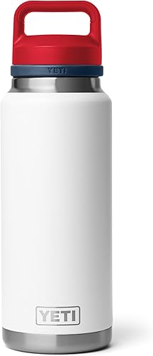 YETI Rambler Botella de 36 onzas, aislada al vacío, a prueba de fugas, acero inoxidable con tapa para sorbos