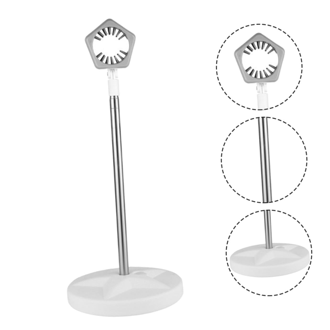 COLLBATH Haartrocknerhalterung Weiß aus Edelstahl Stabiler Gebläse Bodenständer Höhenverstellbar 50-106cm Handsfree Funktion für Zuhause und Haustierpflege
