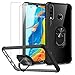 Produktbild DOSNTO für Huawei P30 Lite/P30 Lite New Edition Hülle, Silikon TPU Slim Case mit 360 Grad Ring Ständer Handyhülle [Verstärkter Fallschutz] Magnetische Autohalterung Transparent Schutzhülle, Schwarz