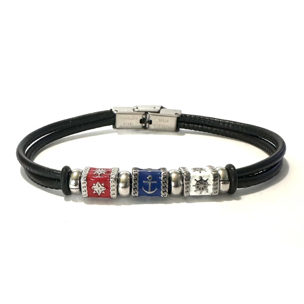 bracciale bandiere nautiche uomo simboli marinari bcc3062