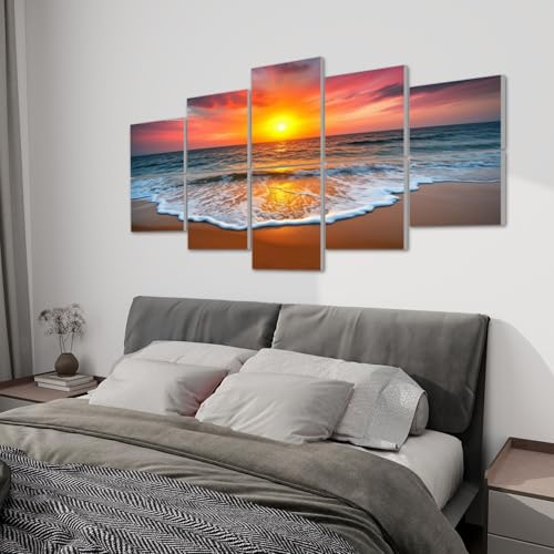 10 Pack Paneles Acústicos Decorativos con Diseño de Playa y Olas, Tratamiento Acústico para Estudio, Oficina y Hogar miniatura 6