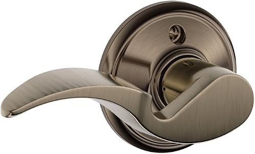 SCHLAGE Avanti Left Handed Lever Non-Turning Lock, Antique Pewter (F170 AVA 620 