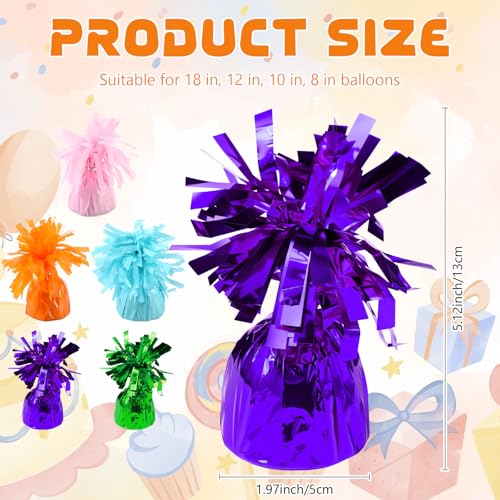 Poids de ballons violets métalliques pour lests de structures hélium - 2