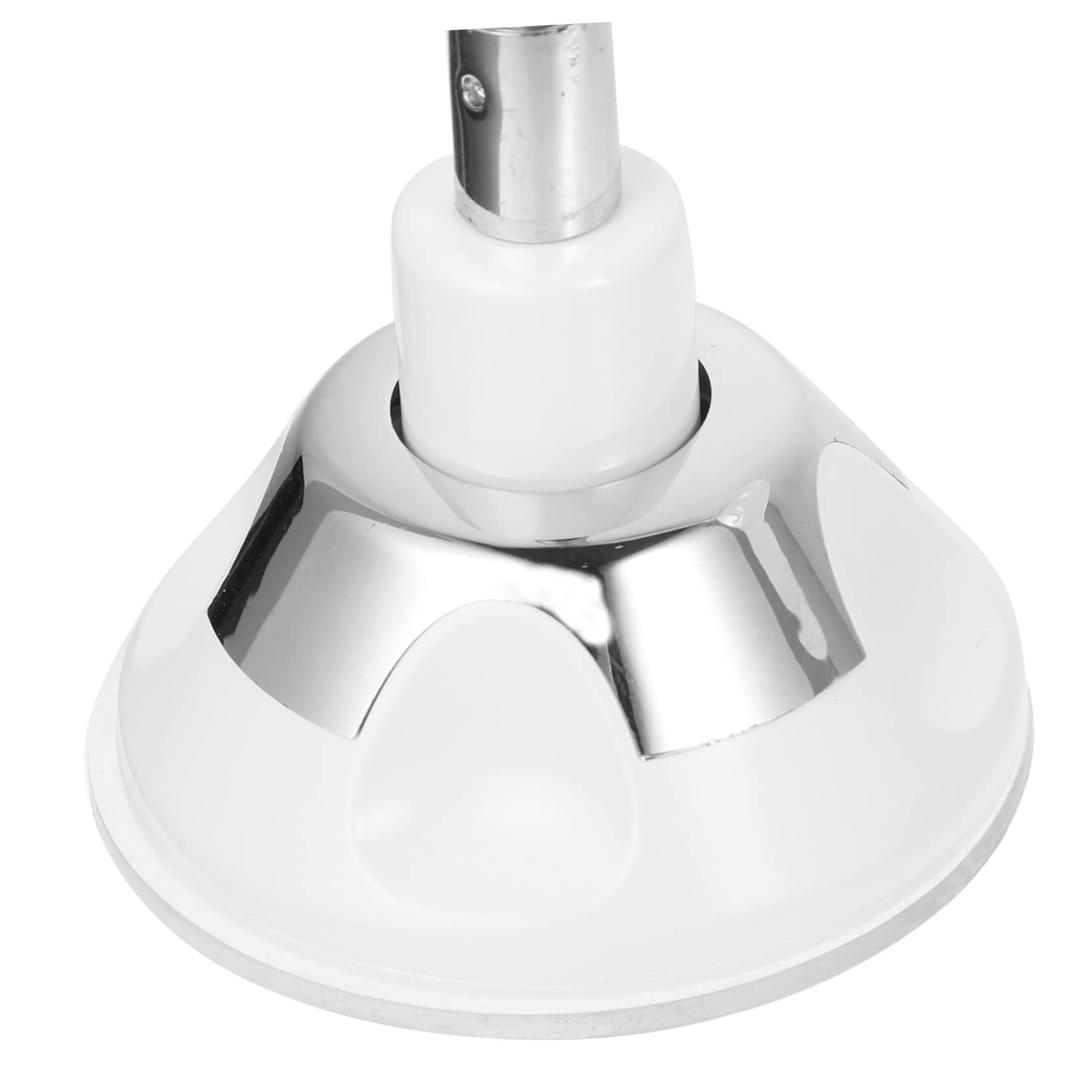Housoutil Kosmetikspiegel mit Saugnapf Weiß 10-facher Vergrößerungsspiegel aus Abs und Glas LED Beleuchtung 360° Drehbar Rund Leicht mit Starkem Saugnapf für Damen und Professionelle Make