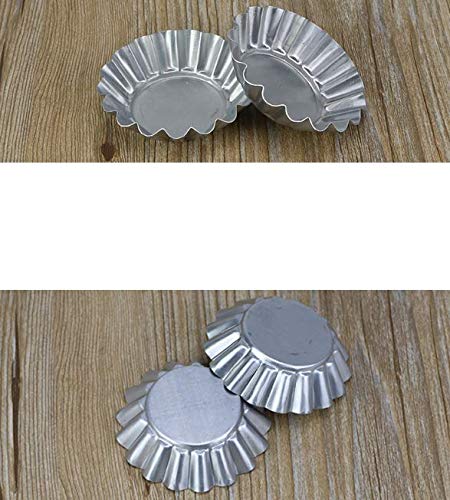 Aeyistry 10 Pcs Stainless Steel Mini Tart/Pie Pans Reusable Tartlet Cupcake Baking Mold For Pies, Quiche Bakeware, Cheese Cakes, Desserts And More #TOP2