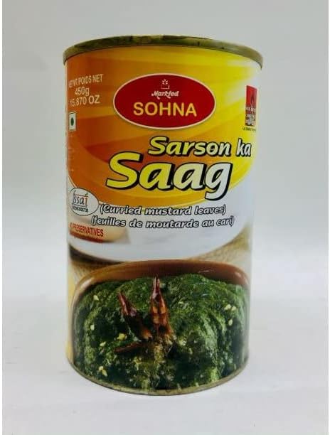 Ready to Eat Sarson Ka Saag Ready Eat Indian Food Indian Dish Indian Meal Pack of 1 , 500g, Multicolor, Medium