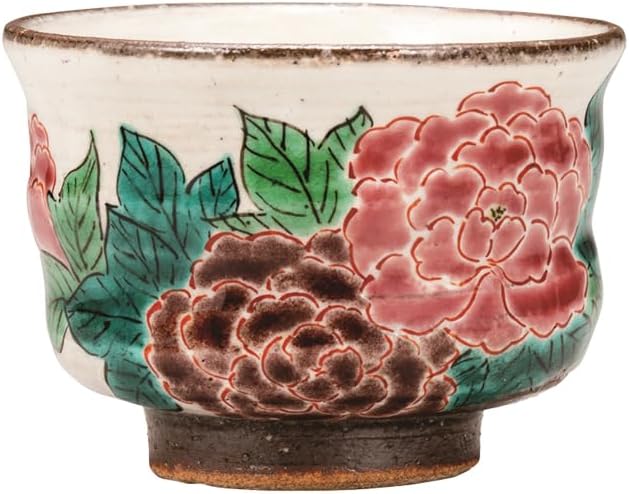 ナカマル『九谷焼』ぐい呑･ぼたん K9-1206