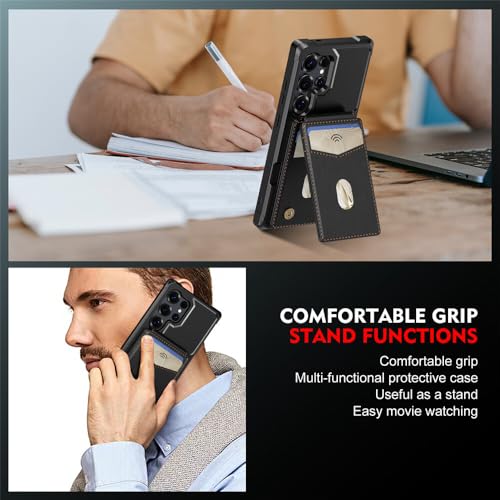 Coque Samsung Galaxy A04S portefeuille magnétique noir - 4