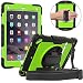 Produktbild DAORANGE Hülle für iPad 9.7 Zoll 2018/2017, iPad Air 2 Hülle, Heavy Duty Shockproof Schutzhülle mit 360° Drehbar Stand&Handschlaufe [Stifthalter] für 9.7" iPad 6th/5th Gen/iPad Air 2 (Schwarz/Grün)
