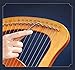 KEMNGO 21 Strings Lyre Harp, Metal Strings Instrument with Tuning Wrench, Carrying Bag and Extra Strings (Color : Wood)