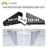 AUXMART Foot Pegs Front for 2007-2017 Jeep Wrangler JK 2DR - Pair