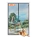 MAGZO Magnetic Screen Door 36 x 98, Reinforced Fiberglass Mesh Curtain Entry Door Mesh with Full Frame Hook&Loop Fits Door Size up to 36"x98" Max-Grey