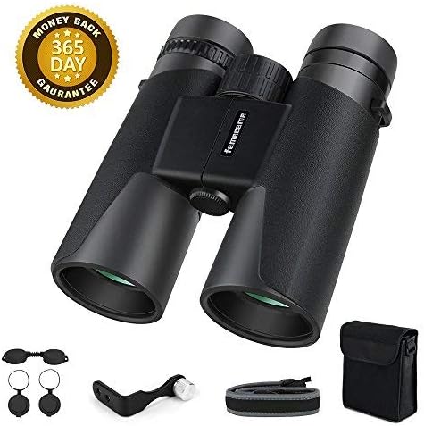 Famecame10x42 Binoculars for Men,Professional Adults Binoculars for Compact Low Light Night Vision Travel Hunting(L Type Binocular Adapter,Carrying Bag,Cushion Binocular Strap)