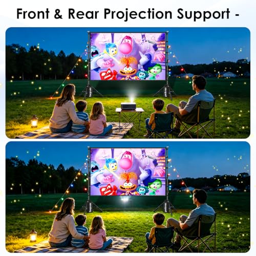 120 Inch Outdoor Projector Screen with Stand,Rear Front Projection Screen - image 2