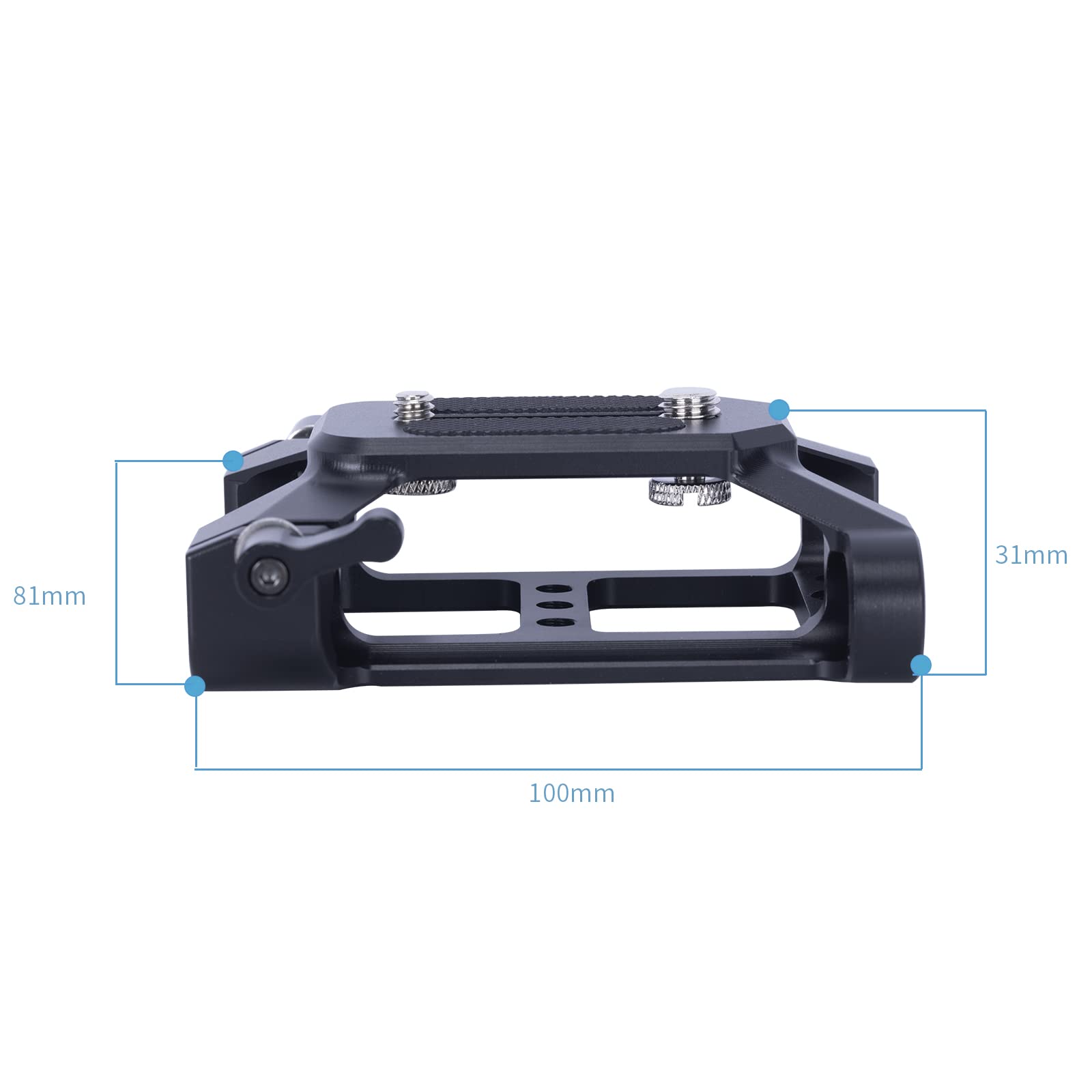 NICEYRIG Leichte Grundplatte mit doppelter 15 mm Stabklemme für Canon