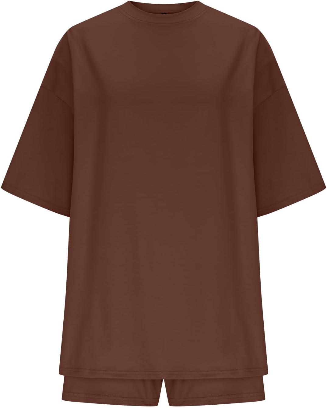 2 Piece Sets for Women Oversized Plus Size Loose Drop Shoulder Shirts Matching Shorts Summer Clothes 2026